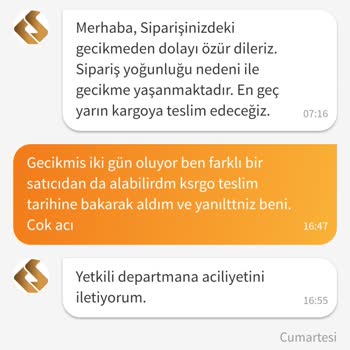 Koray Spor Trendyol Aracılığıyla Satın Aldığım Ürünün Kargoya Verilmemesi