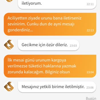 Koray Spor Trendyol Aracılığıyla Satın Aldığım Ürünün Kargoya Verilmemesi