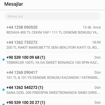 Vodafone +44 1268 090417 Numaralardan Sürekli Mesaj Geliyor