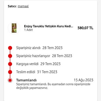 Vodafone Teslim Edilmeyen Ürün.