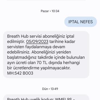 Breath Hub Vodafone Ücret Artışı İtirazı