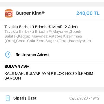 Tıkla Gelsin Verdiğim Siparişi Başka Biri Yemiş. Para İadesini Yapın.