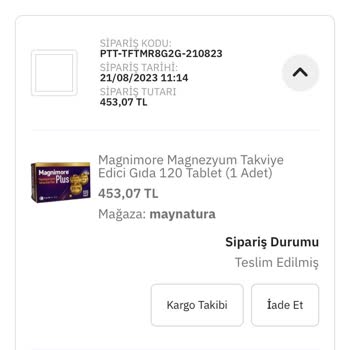 Maynatura Hatalı Ürün Gönderimi