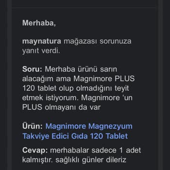 Maynatura Hatalı Ürün Gönderimi