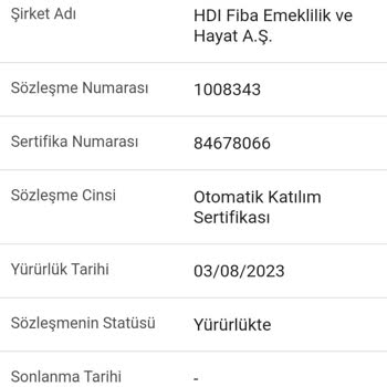 HDI Fibaemeklilik BES Kesinti Yapılan Tutarın İadesi