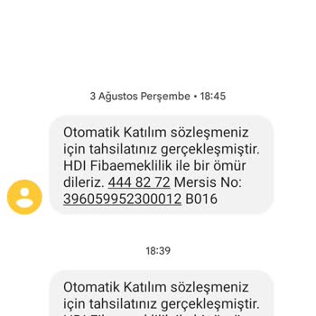 HDI Fibaemeklilik BES Kesinti Yapılan Tutarın İadesi