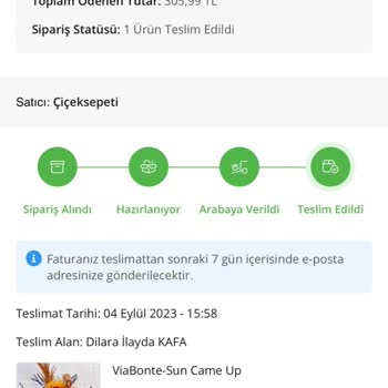 Çiçek Sepeti Sipariş Teslim Edilmemesi Ve Edildi Denilmesi!