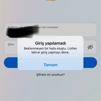 Instagram'ıma Giremiyorum Beklenmeyen Hata Oluştu Diyor