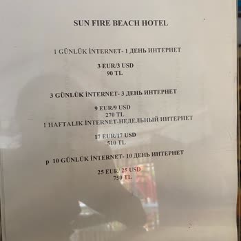 Sun Fire Beach Hotel'deki Rezervasyon Deneyimim!