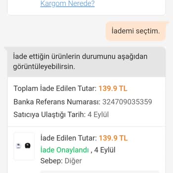 Trendyol Ücret İadesi Ürün Karışıklığı