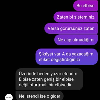 H&R Butik 1 Beden Elbise'ye 3 Beden Etiket Yapıştırmışlar Etiket Değiştirme