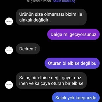 H&R Butik 1 Beden Elbise'ye 3 Beden Etiket Yapıştırmışlar Etiket Değiştirme