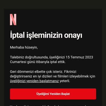 Netflix Hesap İptal Edememe