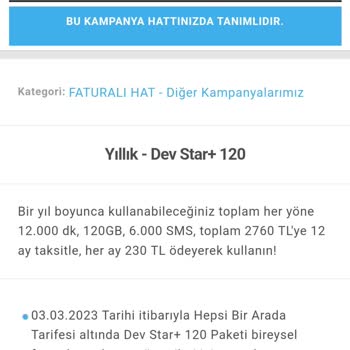 Turkcell Yıllık Dev +120 GB Yerine 40gb' Verdiler Ben Paramı İstiyorum