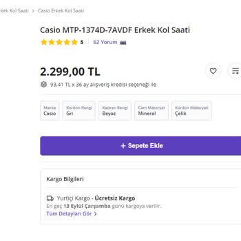 Nova Saat Ödemesi Yapılan Siparişin İptal Edilmesi