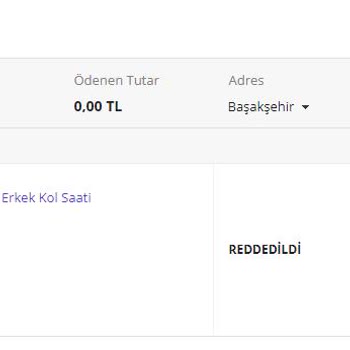 Nova Saat Ödemesi Yapılan Siparişin İptal Edilmesi