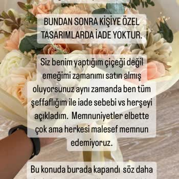 Bir Çiçek Misali Tarafından Kalitesiz Ürün Gönderildi