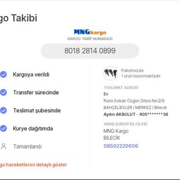 MNG Kargo Bilecik Şubesi Teslimat Yapmıyor