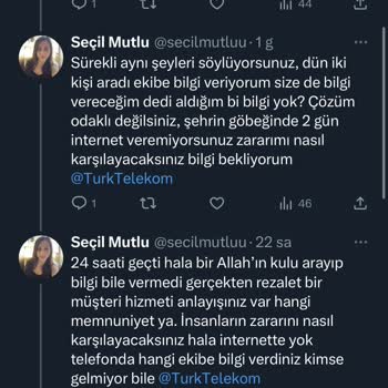 Türk Telekom'un 48 Saattir İnternet Ve Telefon Hizmeti Vermemesi