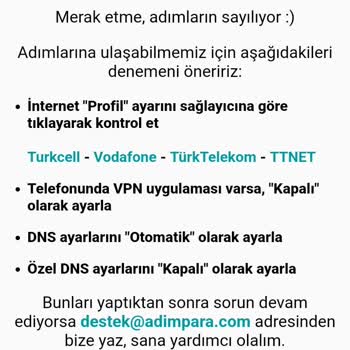 AdımPara Adim Lara Açılmıyor