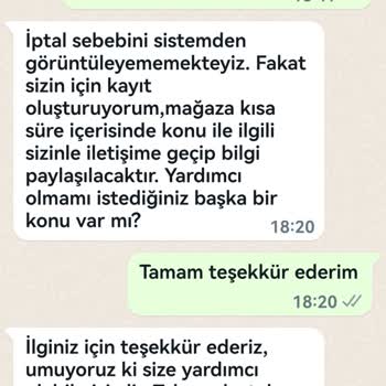 Migros Alışverişimin İptali Ve Ücret İadesinin Yapılmaması