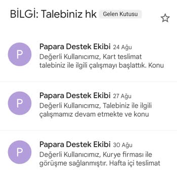 Papara Metal Kart Teslimatı Hakkında