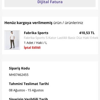 Morhipo Dan Aldığım Ürün İptal Edilerek Fiyatı Yükseltilip Satışına.