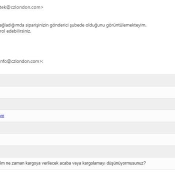 Cz London Göndermediği Ürünün Para İadesini Gerçekleştirmiyor.