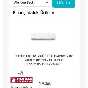 A101 Klima Sipariş Verdik Elimize Ulaşmıyor