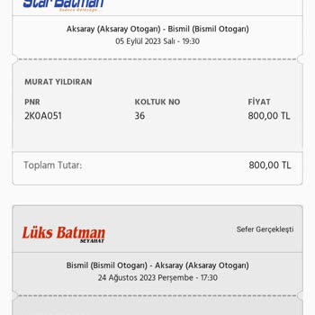 Star Batman Seyahat Aracın Otogara Girmemesi