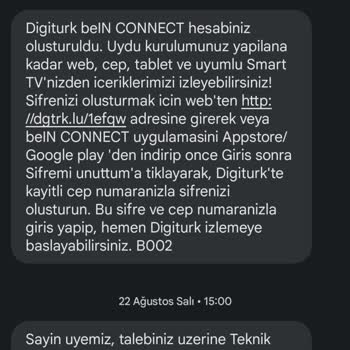 Digiturk Pişmanlıktır. Kurulum Yapmaya Gelemiyorlar.
