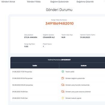 Malatya Aras Kargo Şubesi Kaybolan Kargo Sorunu