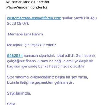Foreo.com Para İadesi Yapmıyor
