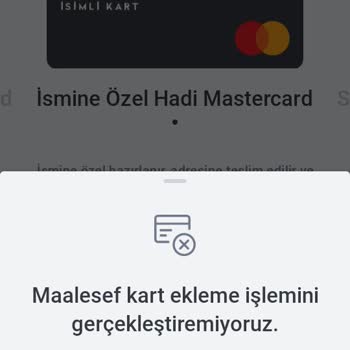 Hadi TOM Pay Kart Sipariş Etme Hatası
