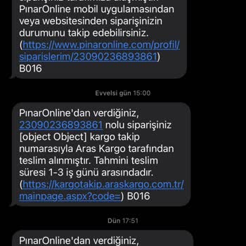 PınarOnline Online Kampanya Ve Kargolama Problemleri