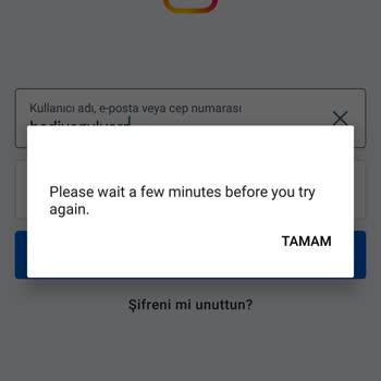 Instagram'a Giriş Yapamıyorum