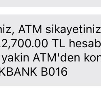 Akbank ATM De Para Sıkışması Sonucu Hesaba Eksik Para Yatırılması