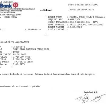 Denizbank Olmayan Borcumuz İçin Gecikmiş Ödeme Aramaları