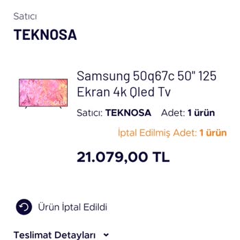 Teknosa Sipariş İptali Ve Geri Ödeme Sorunu