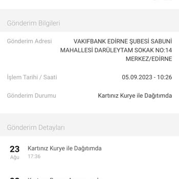 VakıfBank Kredi Kartı Teslim