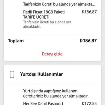Vodafone - Talep Dışı Tanımlanan Paket Hakkında