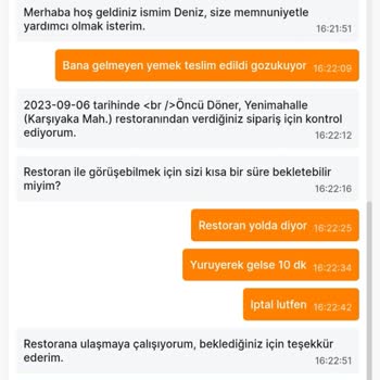 Migros Yemek Pişmanlığı. İlgisiz Müşteri Destek Hattı