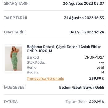 Trendyol Satıcısına Sahip Çıkmıyor