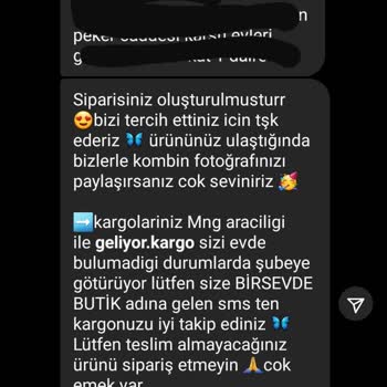 Tarz-ı Has Butik Tarzı Has Butik Parasını Ödediğim Ürünü Yollamıyor