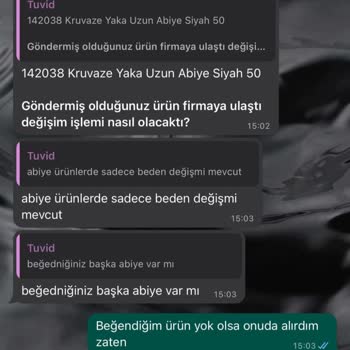 Tuvid XXL Abiye İade Sorunu
