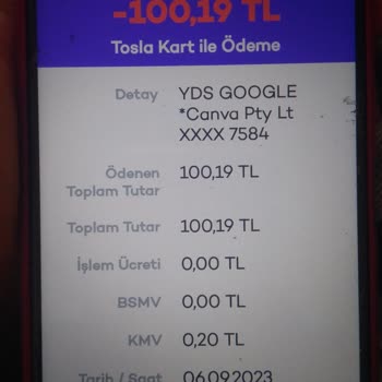 Tosla İzinsiz YDS 100 Tl Ücret Çekti