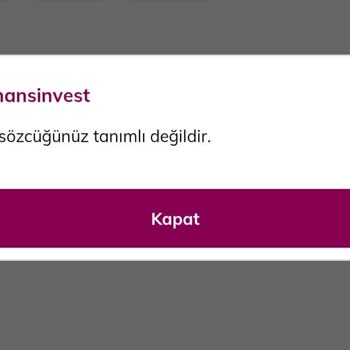 QNB Finansinvest Finansinvest Hesap Blokesi Ve Anahtar Sözcük