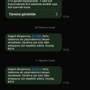 Koçtaş Siparişin Gecikmesi Ve Sonrasında Kaybolması