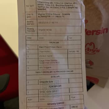 Popeyes Şişli Müşterileriyle İlgilenmiyor. Yanlış Ürünler Yolluyor.