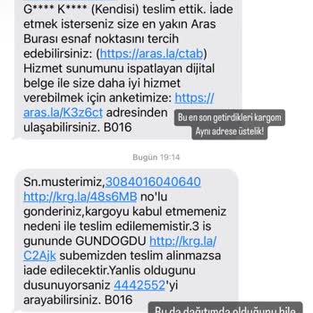 Aras Kargo Kabul Edilmedi Yalanı Üretip, Kargo Getirmiyorlar!